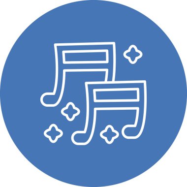 müzik web simgesi vektör illüstrasyonu