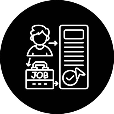 İş İşe Alma Onaylanmış Sayfa Zarif Çağdaş Dijital Grafik Özelliği