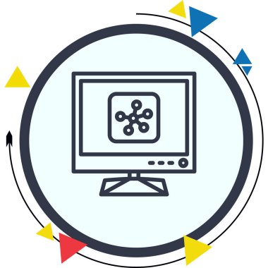 Tv Ağı Yüksek Çözünürlüklü Düz Tasarım Sembolü