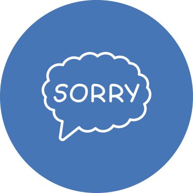 Konuşma balonu çizgisi simgesi, metin basit illüstrasyonlu web etiketi