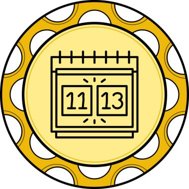 Uygulamalar için 11 ve 13. logolu takvim simgesi