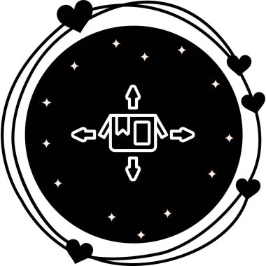 Dağıtım web simgesi vektör illüstrasyonu