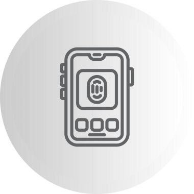 Parmak izi Çizgisi Simgesi Beyaz Arkaplanda İzole Edildi  