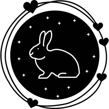 Tavşan simgesi vektör çizimi