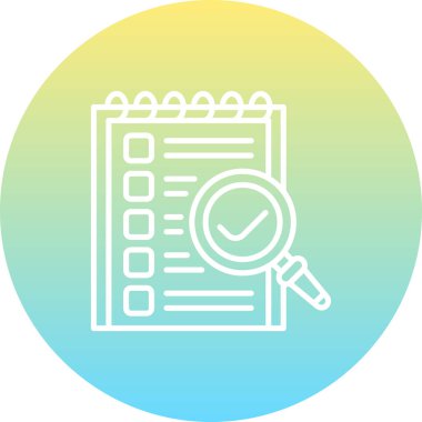 Denetim listesi web simgesi. vektör çizim