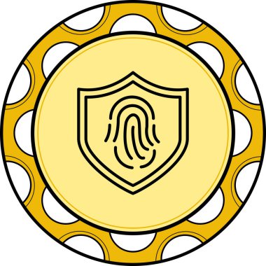 Parmak izi Çizgisi Simgesi Beyaz Arkaplanda İzole Edildi  