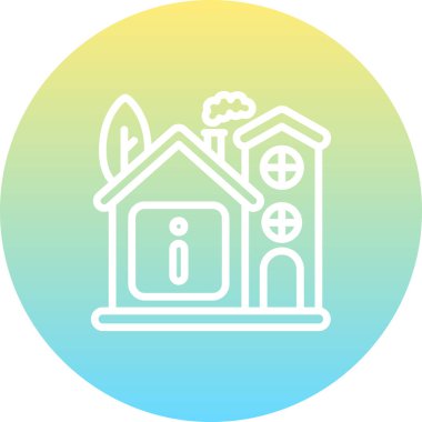 Ev simgesi, vektör illüstrasyonu basit tasarım