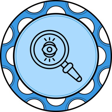 Arama Vizyonu Web simgesi vektör çizimi