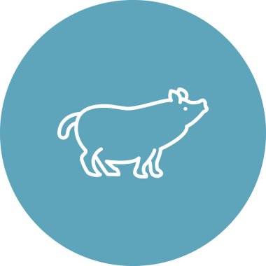 Çizgi biçimi, vektör illüstrasyonunda domuz ağı simgesi