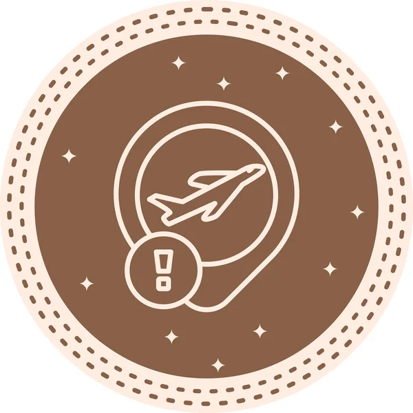 Bir konum pin işareti içinde uçak, navigasyon veya seyahat izleme uygulamaları için uygundur.