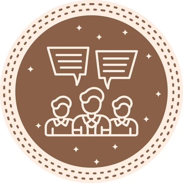 Tartışma. Web simgesi basit illüstrasyon