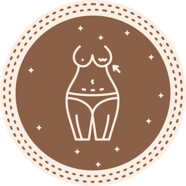 Göğüs simgesi basit düz illüstrasyon