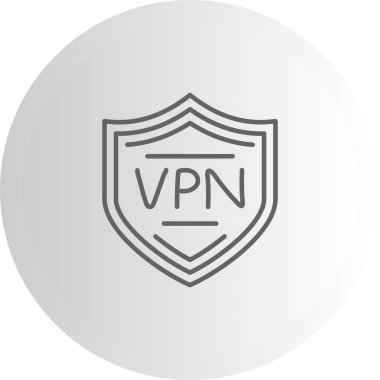 VPN web simgesi vektör illüstrasyonu        