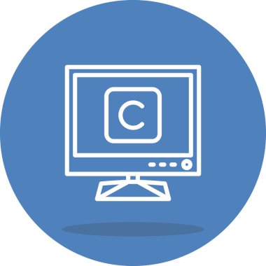 telif hakkı web simgesi vektör illüstrasyonu