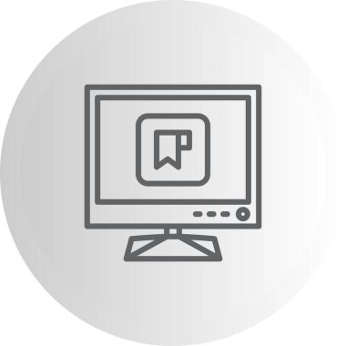 Televizyon Defteri İşaretli Entellektüel Minimum Arayüz Tasarımı Elementi