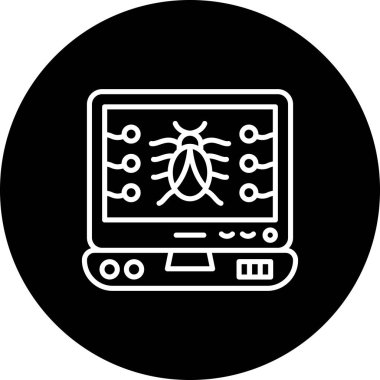 Bilgisayar hatası simgesi, vektör illüstrasyonu basit tasarım