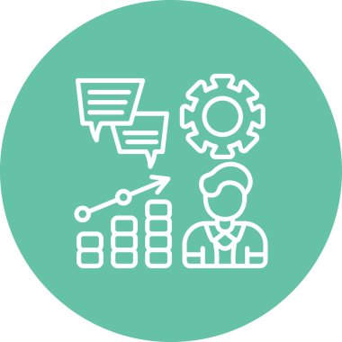 yönetim web simgesi vektör illüstrasyonu