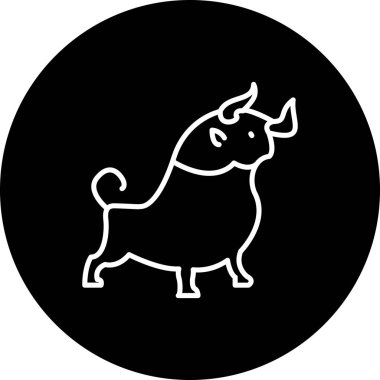 Bizon simgesi vektör çizimi