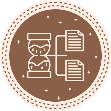 Kum saati. Web simgesi basit illüstrasyon