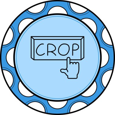 Kırpma web simgesi vektör illüstrasyonu