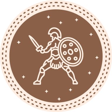 Kılıç Ustası Satırı Simgesi, Beyaz Arkaplanda Basit Görüntü 