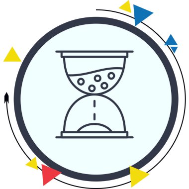 Kum saati. Web simgesi basit illüstrasyon