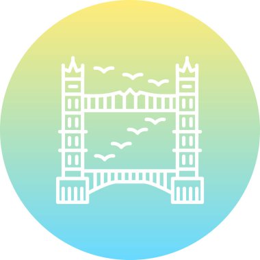 Tower Bridge Biçimli Düz Kullanıcı Arayüzü Özelliği