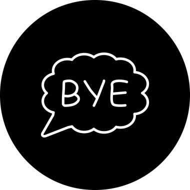 Konuşma balonu çizgisi simgesi, metin basit illüstrasyonlu web etiketi