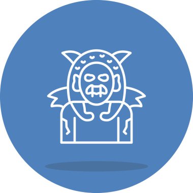 Devil Woman web simgesi vektör illüstrasyonu