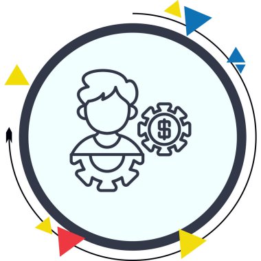 yönetim web simgesi vektör illüstrasyonu