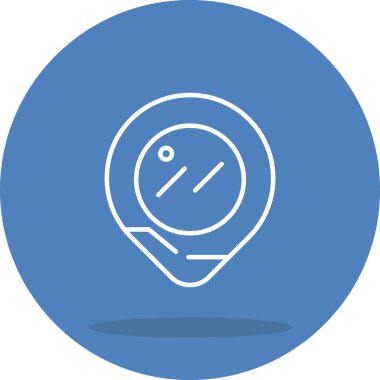 Bir pin haritası konum işaretleyicisinin basit bir satır çizimi navigasyon uygulamaları veya web sayfaları için uygundur.