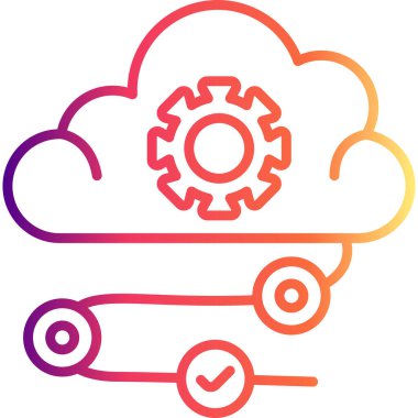 Bulut Servis Simgesi, Beyaz Arkaplan Görüntü