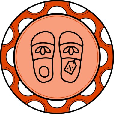 Terlik Satırı Simgesi, Basit İllüstrasyon