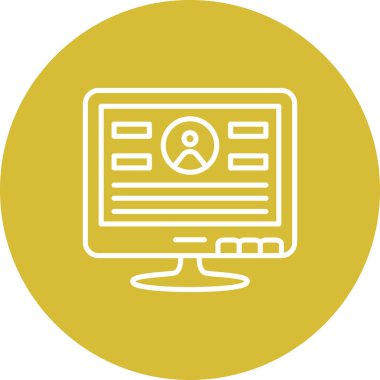 Web simgesi vektör illüstrasyonunda Günlük Kaydı