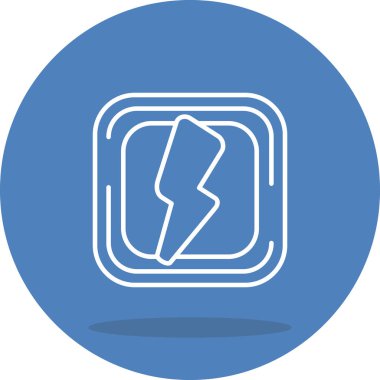 Şimşek simgesi. Uygulama için gök gürültüsü düğmesi