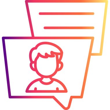 Sohbet Simgesi vektör çizimi tasarımı