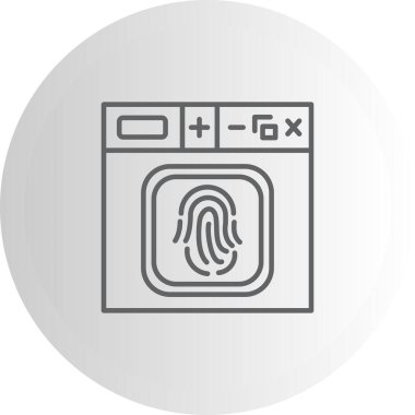 Biyometrik web simgesi vektör çizimi