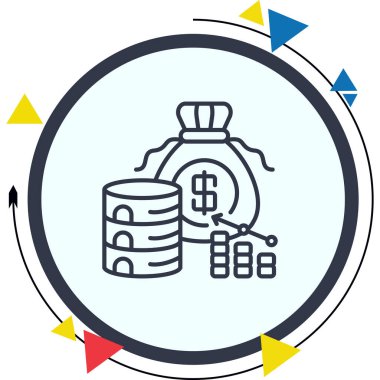 Yatırım konsepti simgesi, vektör illüstrasyonu basit tasarım