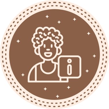 erkek avatar simgesi, vektör illüstrasyonu basit tasarım.