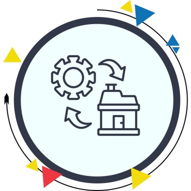 yönetim web simgesi vektör illüstrasyonu