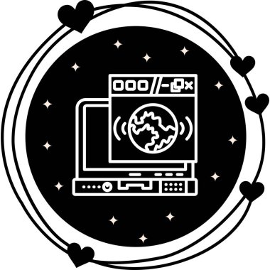 Çevrimiçi Küresel Web Ayırıcı Modern Dijital Tasarım Elemanı