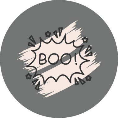 Boo Zarif Profesyonel Düz Grafik Sembolü