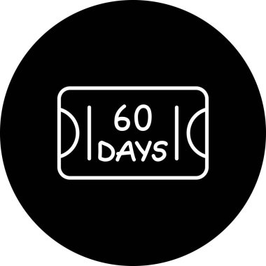 Mobil ekranda 60 Gün, web ya da uygulama için basit simge