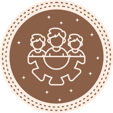 Takım Yönetimi web simgesi vektör illüstrasyonu