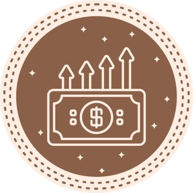 Bankacılık uygulamaları veya ticaret sayfaları için uygun bir banknot ve yükselen okları gösteren mali iş grafikleri.