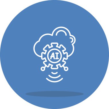 Yapay zeka satırı simgesi, vektör çizim