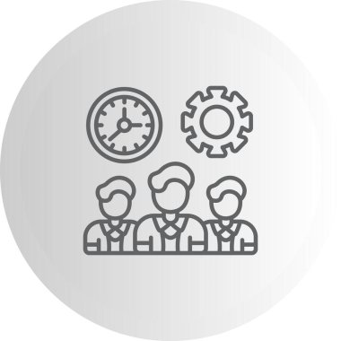 Çalışma Saati Modern Dengelenmiş Markalaştırma Vektörü Sembolü