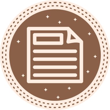 Belge Simgesi. Web Kullanımı için Basit Vektör İllüstrasyonu.