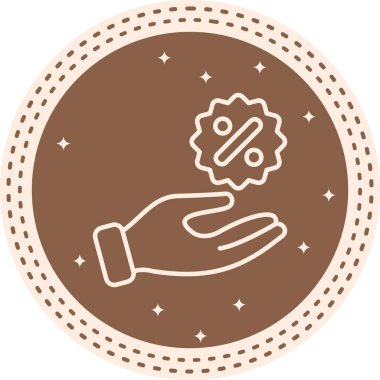 İndirimli web simgesi vektör illüstrasyonu