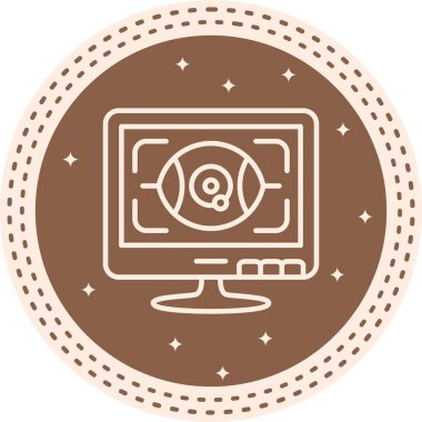 Retinal Tarama Web simgesi vektör çizimi